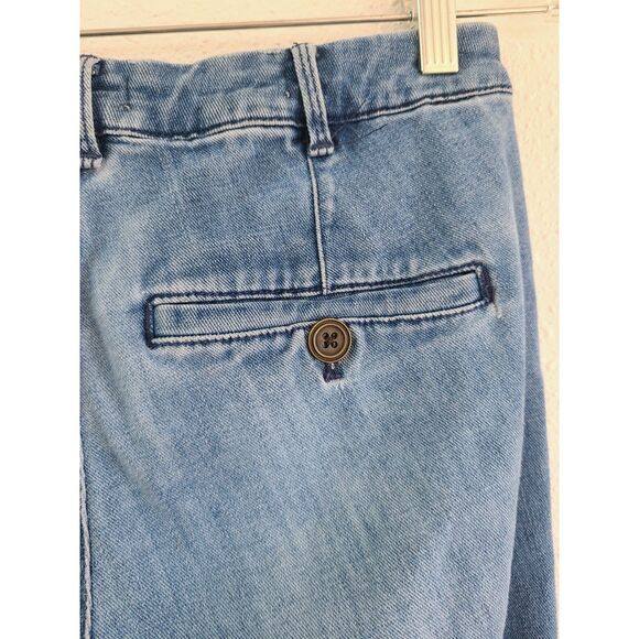 Pilcro & The Letterpress Sz 27 Slit Pocket Skinny Jeans Hook Bar Closure Minimal - Picture 9 of 10